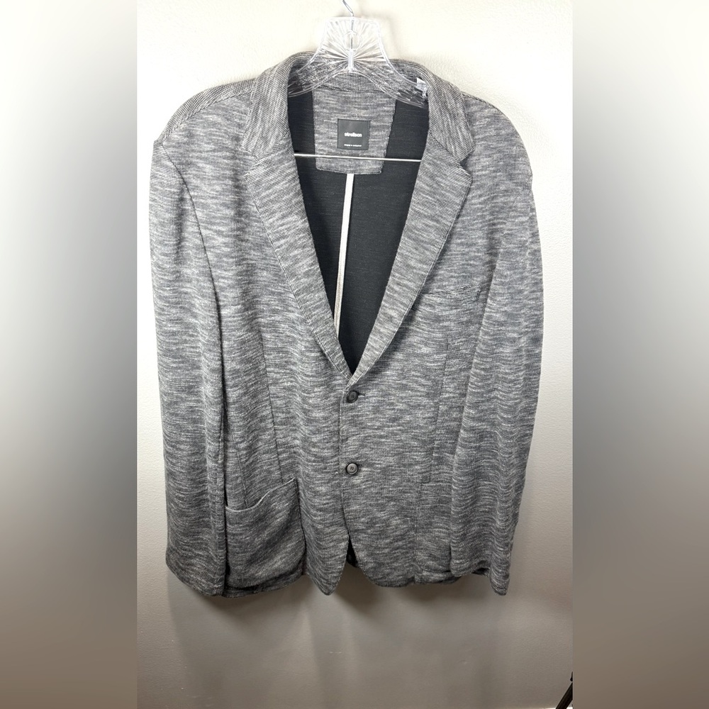 Strellson Men's Gray Space Dye Cotton Blazer Size Large